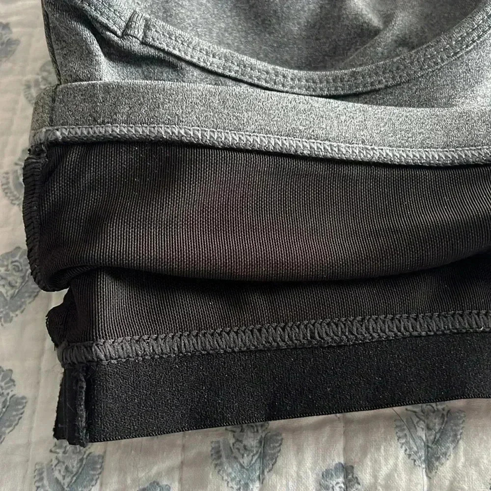 Starter Women's Gray  Medium Impact Longline Sports Bra W/Cups Built-in Bra NWT - Picture 9 of 11